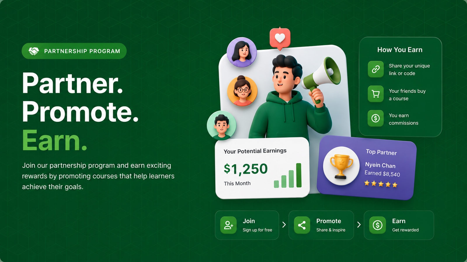 Partner, promote and earn with the Calamus partnership program